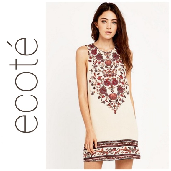 Ecote Dresses & Skirts - Ecoté Guinevere Shift Boho Dress